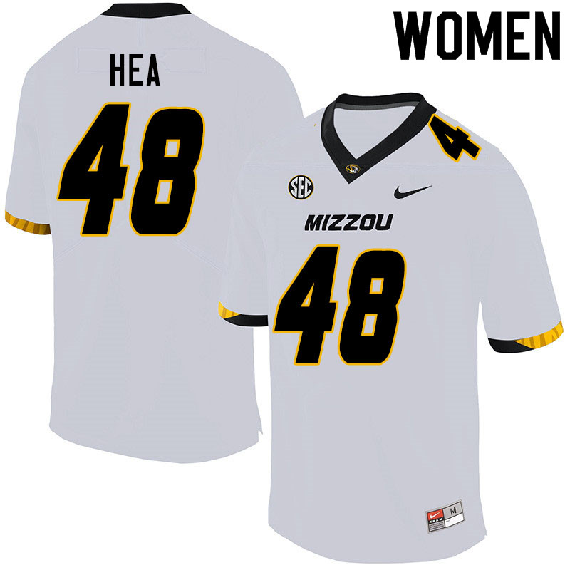 Women #48 Niko Hea Missouri Tigers College Football Jerseys Sale-White